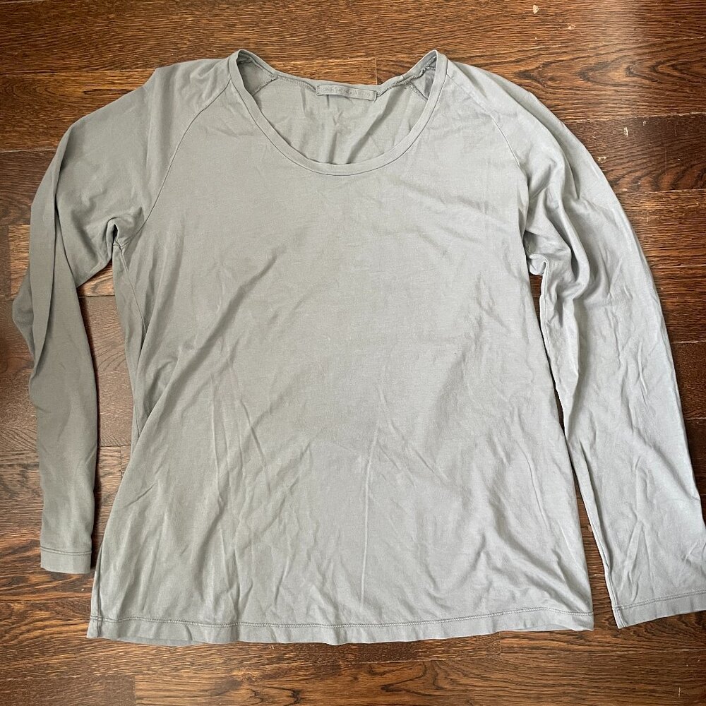 NEW (no tag) Transit Par-such Italian Gray scoop neck jersey top-M/L